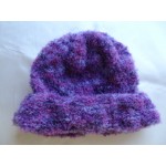 Alpaca Hat - Bouclé Lavender and Purple (Adult)