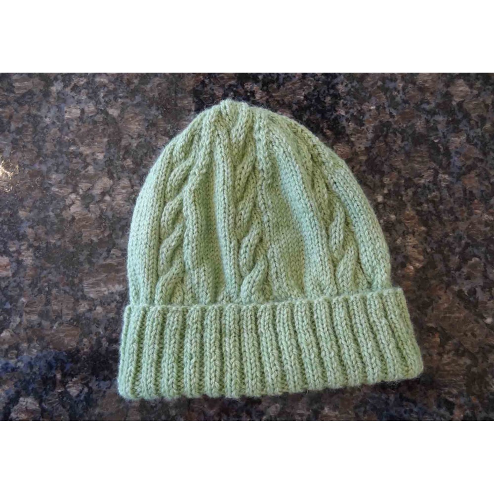 Alpaca Cable Hat medium green