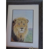 Black Maned Lion (Pastel Pencil)