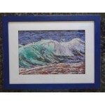 Pastel Painting Breaking Wave