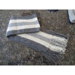 Alpaca Scarf Grey and White